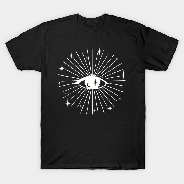 Magic Evil Eye (white version) T-Shirt by MadelaneWolf 